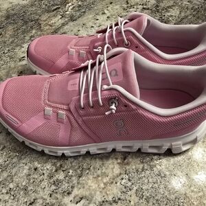 On Running Women's Pink Mesh Athletic Sneakers